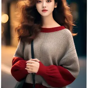 سترات فضفاضة بأكمام واسعة على الموضة للخريف والشتاء بلوفرات متماسكة دافئة ملابس نسائية قطع علوية تحجب الألوان