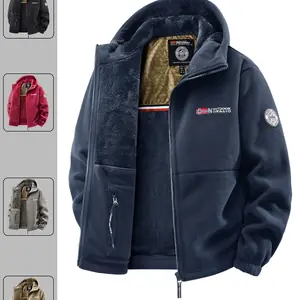 سترة بغطاء للرأس للخريف والشتاء للرجال، مناسبة للارتداء اليومي في المنزل، للسفر، والحفلات، والتنقل، والأزياء الخارجية متعددة الاستخدامات، وتعزز المزاج، وملابس الشارع، وملابس السفر.