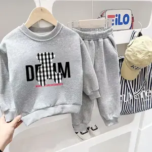 الخريف طفلة الملابس مجموعة الكرتون المطبوعة البلوز بلوزات بلوزات وسراويل أسفل 2 قطعة دعوى طفل الأطفال الصبي رياضية