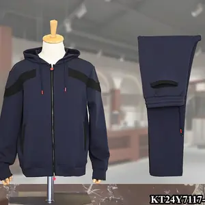 OECHSLI ملابس رياضية القطن مجموعة الرجال 2025 سميكة الخريف الشتاء جديد الرياضة مريحة في الهواء الطلق جودة مقنعين سستة حجم كبير M-4XL