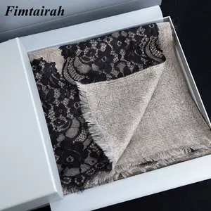 وشاح من القطن الياباني للنساء ، شال من الدانتيل الدائري ، نقي ، أنيق ، عالي ، نقي ، صيفي ، شتوي