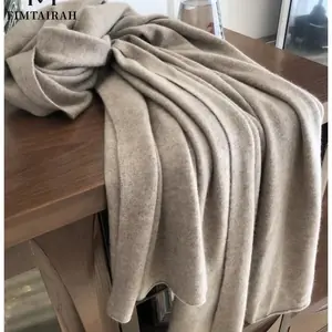 وشاح جديد 100% من الكشمير الخالص للنساء محبوك لفصل الشتاء والخريف أنيق وأنيق! وشاح من الكشمير الخالص 100% للرجال والنساء