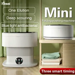 غسالة محمولة قابلة للطي سعة 10 لتر مع وظيفة جافة دوارة مؤقتة للجوارب والملابس الداخلية وتنظيف الملابس الداخلية