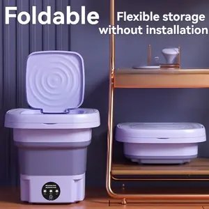 غسالة قابلة للطي، غسالة صغيرة قطعة أثرية، غسيل منزلي، جوارب غسيل ملابس داخلية عمودية للأطفال مزدوجة الأغراض