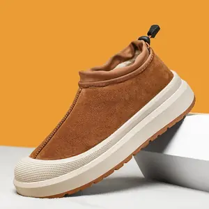 نمط الأموال القديم للأعمال، عصري وكبير، أحذية الثلوج الشتوية للرجال، غير قابلة للانزلاق ودافئة، مناسبة للنزهات اليومية، الحد الأدنى