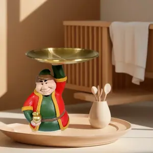 صينية تخزين لشخصية الشرق الأوسط مقاس 7.5 بوصة لتزيين سطح المكتب هدية مصنوعة من الراتنج هدية للأصدقاء