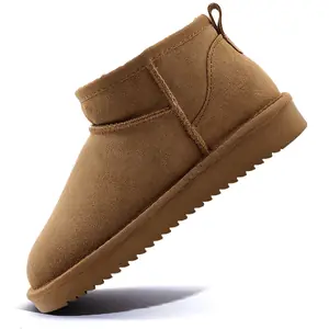 جديد وصول جلد طبيعي أستراليا الكلاسيكية النساء أحذية الثلوج المرأة جلد البقر حذاء من الجلد حجم كبير أحذية النساء الشتاء