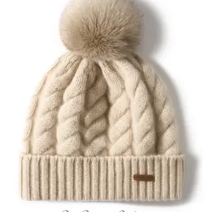 100% المنغولية الكشمير قبعة ثلاثية الأبعاد-كابل النساء بوم بوم الأرنب الحقيقي الكريات قبعة لينة الرجال الشتاء محبوك الكشمير الخالص قبعات دافئة